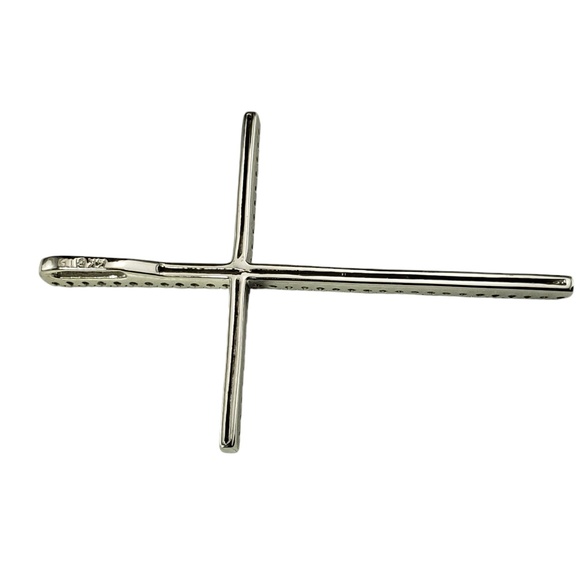 14 Karat White Gold Diamond Cross Pendant #18982 - Picture 4 of 7